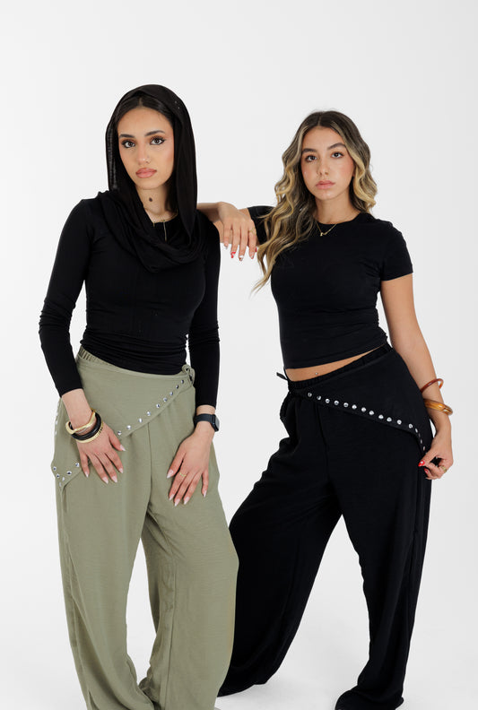 linenscarf pants